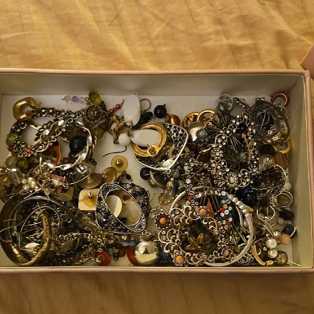 Assorted Jewelry Collection with Gold and Silver Tones